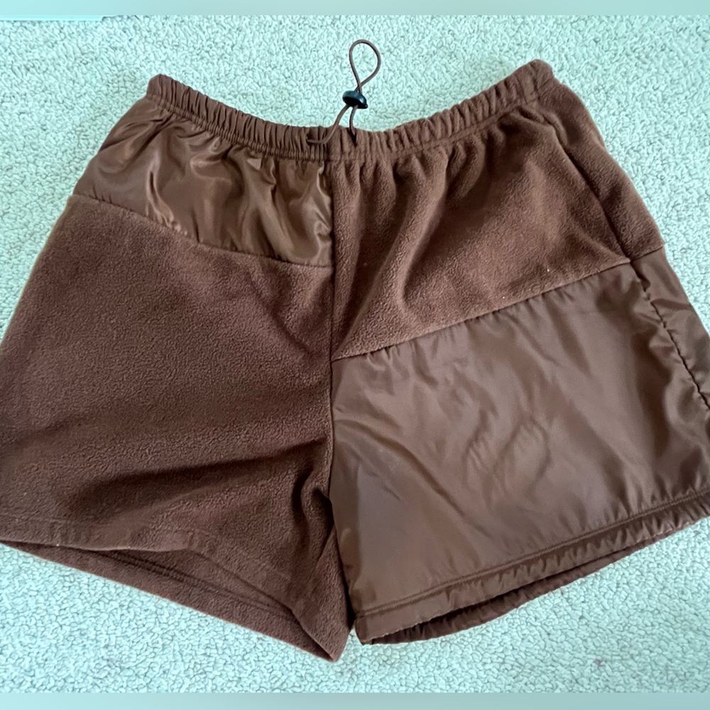 Patchy sweat shorts.